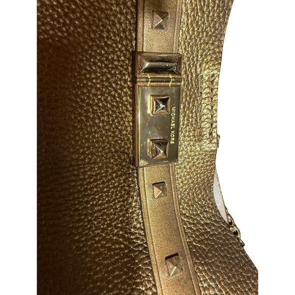 Michael Kors bronze satchel in pebbled leather - Picture 7 of 7